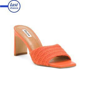 DUNE LONDON Orange Made In Brazil March Slide Sandals